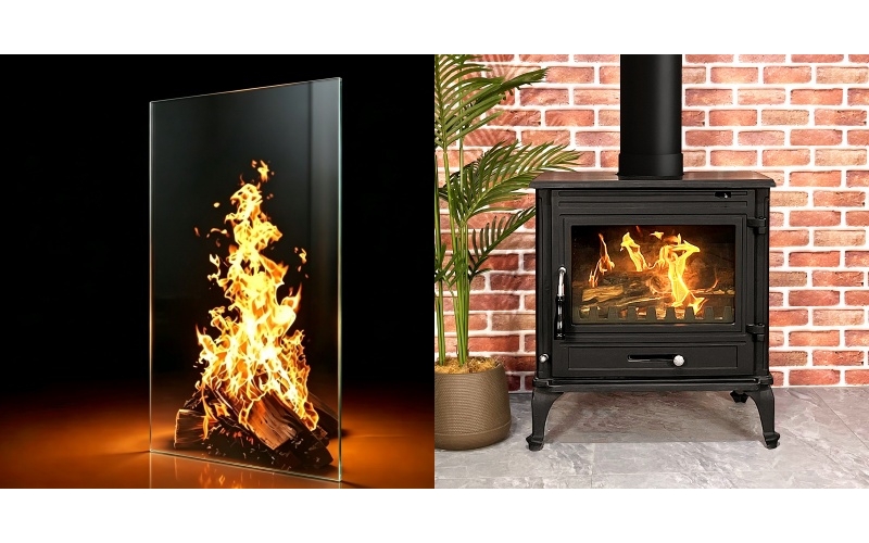 Transparent Glass Ceramic Sheet for Fireplace Doors & Viewing Windows
