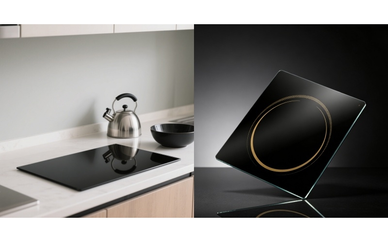 Black Glass Ceramic Sheet for Induction Cooktops, Microwave Ovens and Electric Stoves