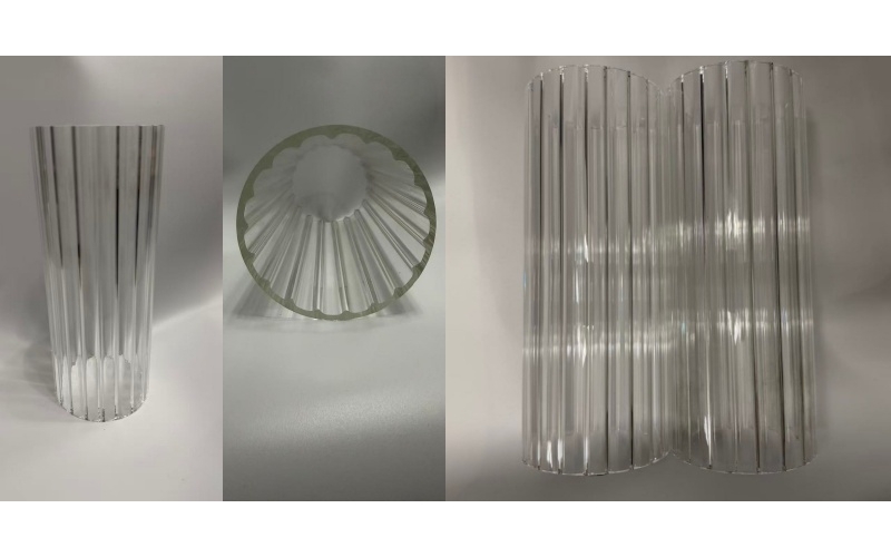 Borosilicate Fluted Glass Tube for Lighting, Interior Design and Architectural Applications